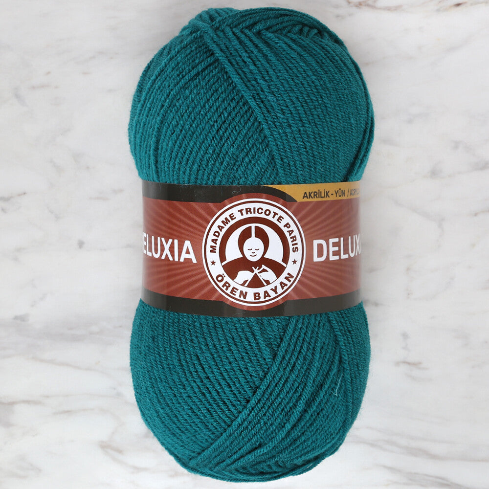 Madame Tricote Paris Deluxia Knitting Yarn, Petrol Green - 105