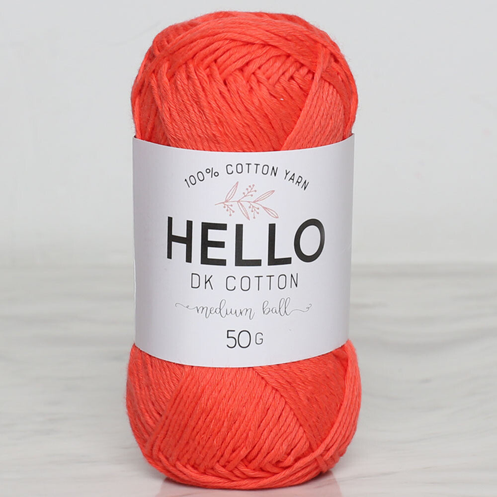 Hello Knitting Yarn, Orange - 115