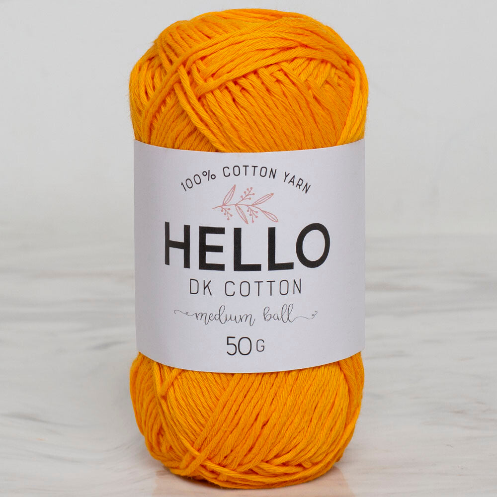 Hello Knitting Yarn, Dark Yellow - 121
