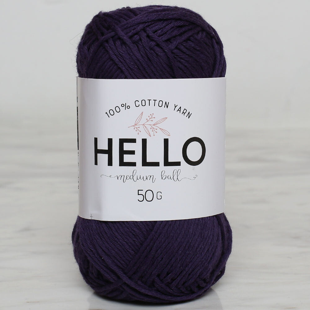 Hello Knitting Yarn, Aubergine - 144