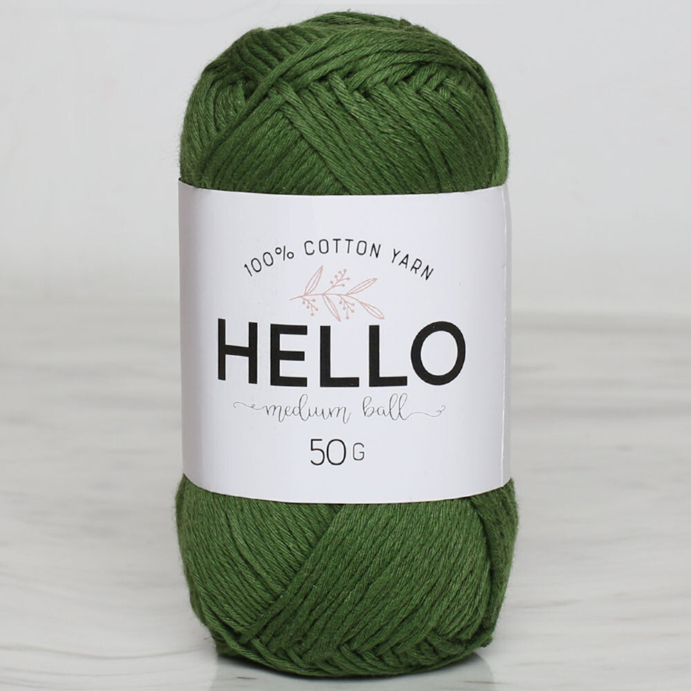 Hello Knitting Yarn, Dark Green - 171