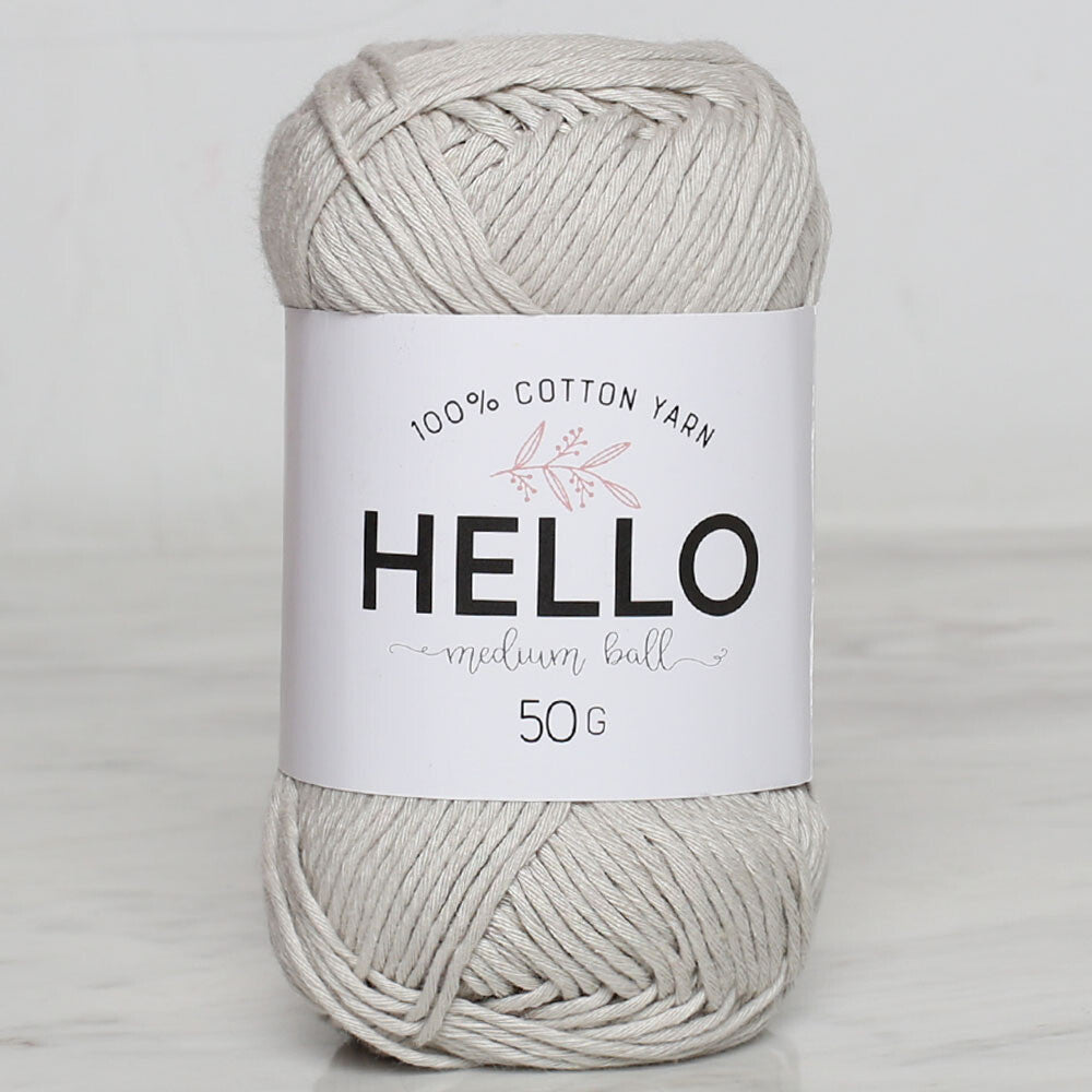 Hello Knitting Yarn, Light Grey - 174