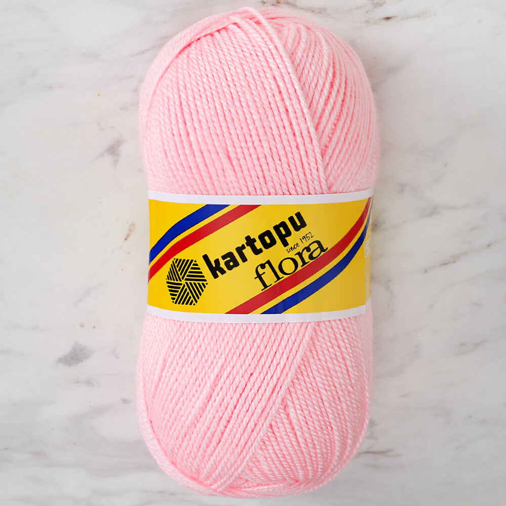 Kartopu Flora Knitting Yarn, Pastel Pink - K788