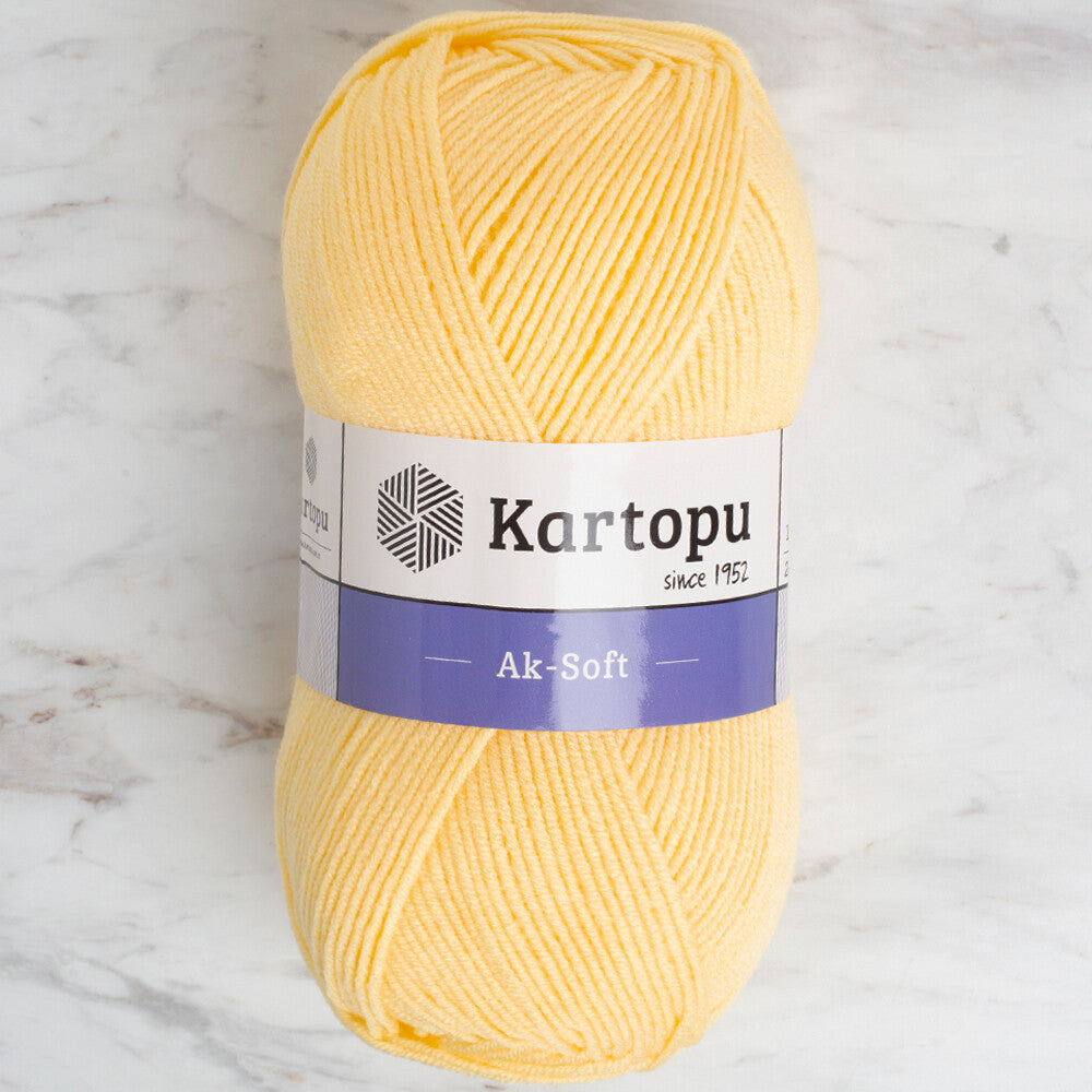 Kartopu Ak-soft Yarn, Yellow - K309