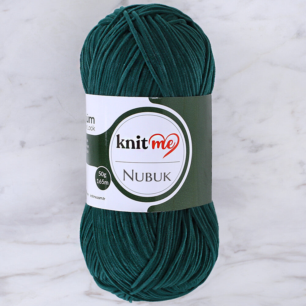 Knit Me Nubuk Knitting Yarn, Green - 1893