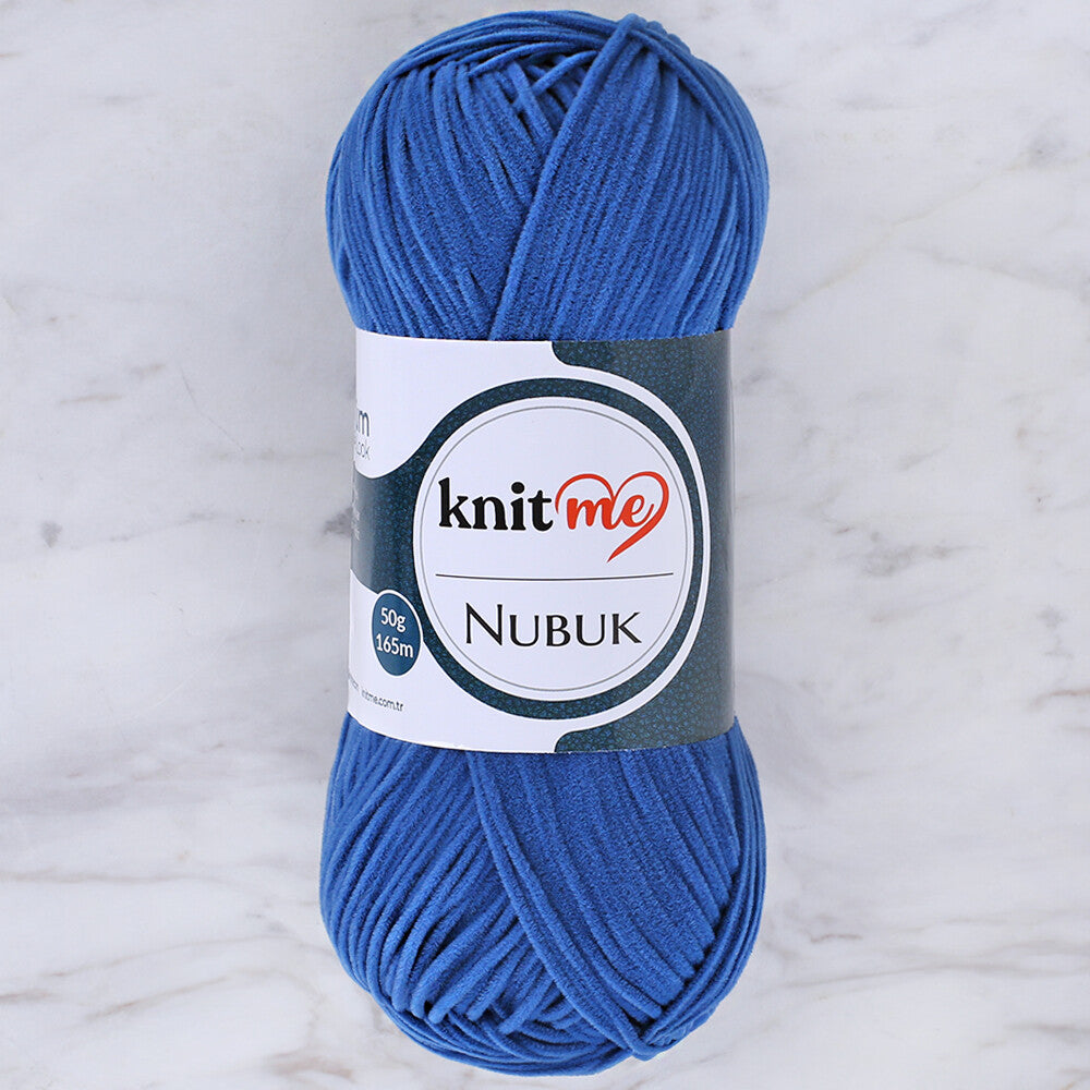 Knit Me Nubuk Knitting Yarn, Blue - 2485
