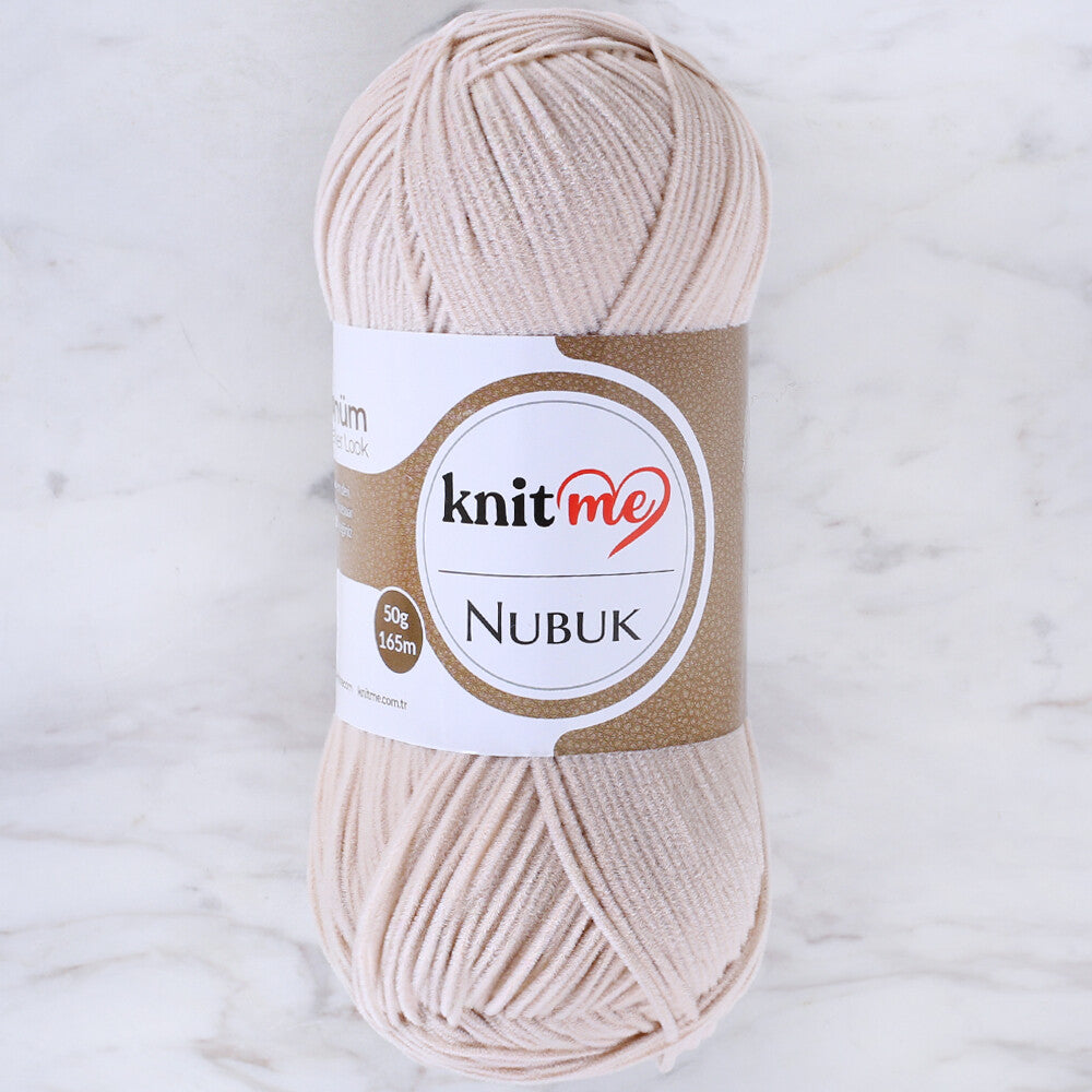 Knit Me Nubuk Knitting Yarn, Almond - 9074