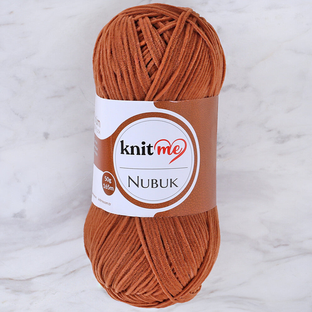 Knit Me Nubuk Knitting Yarn, Bronze - 379