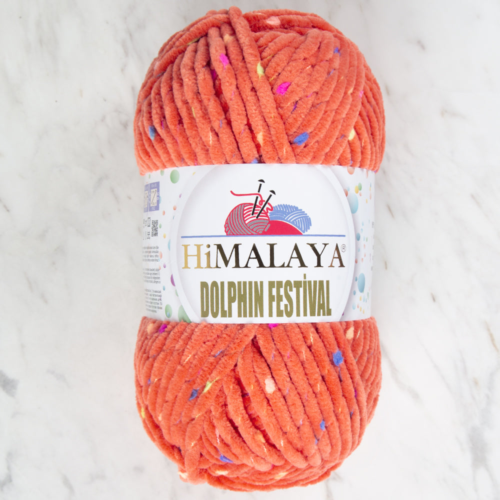 Himalaya Dolphin Festival Knitting Yarn, Orange - 81112