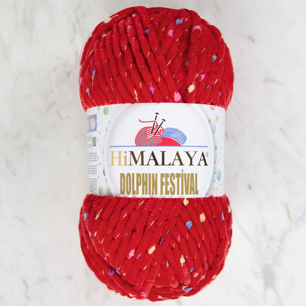 Himalaya Dolphin Festival Knitting Yarn, Red - 81118