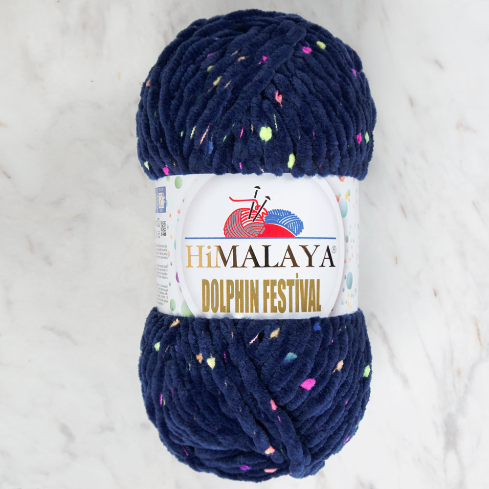 Himalaya Dolphin Festival Knitting Yarn, Navy blue - 81121