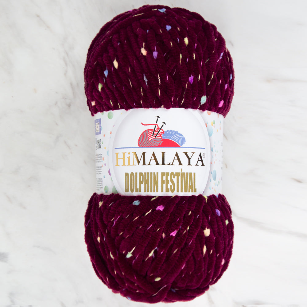 Himalaya Dolphin Festival Knitting Yarn, Maroon - 81122