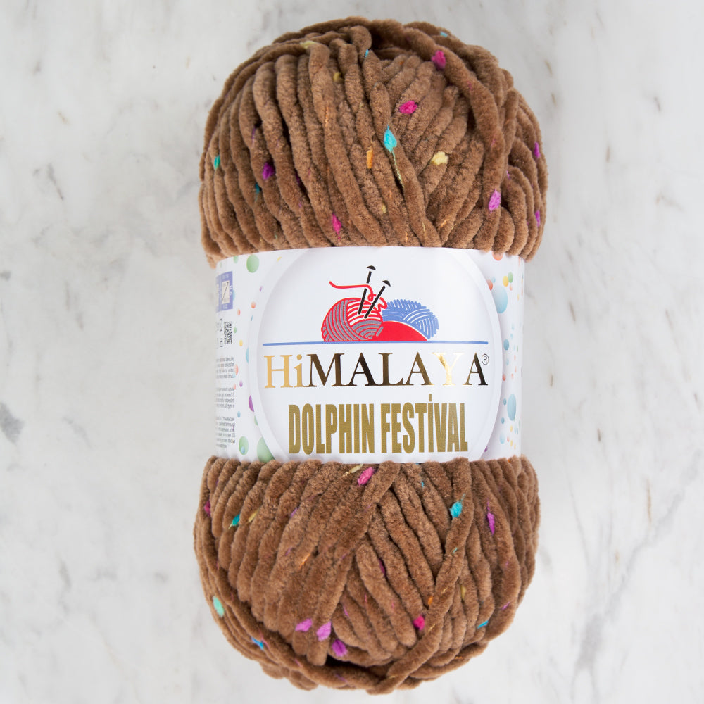 Himalaya Dolphin Festival Knitting Yarn, Brown - 81137