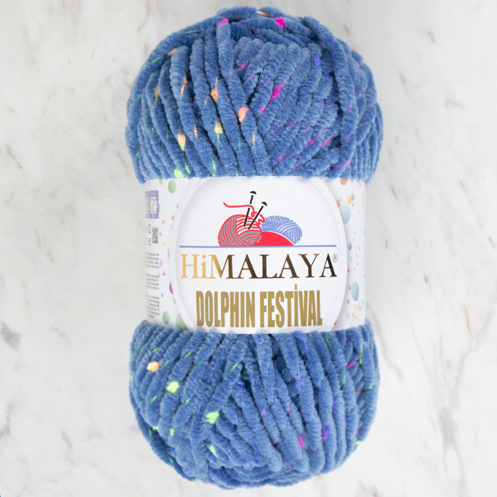 Himalaya Dolphin Festival Knitting Yarn, Blue - 81141