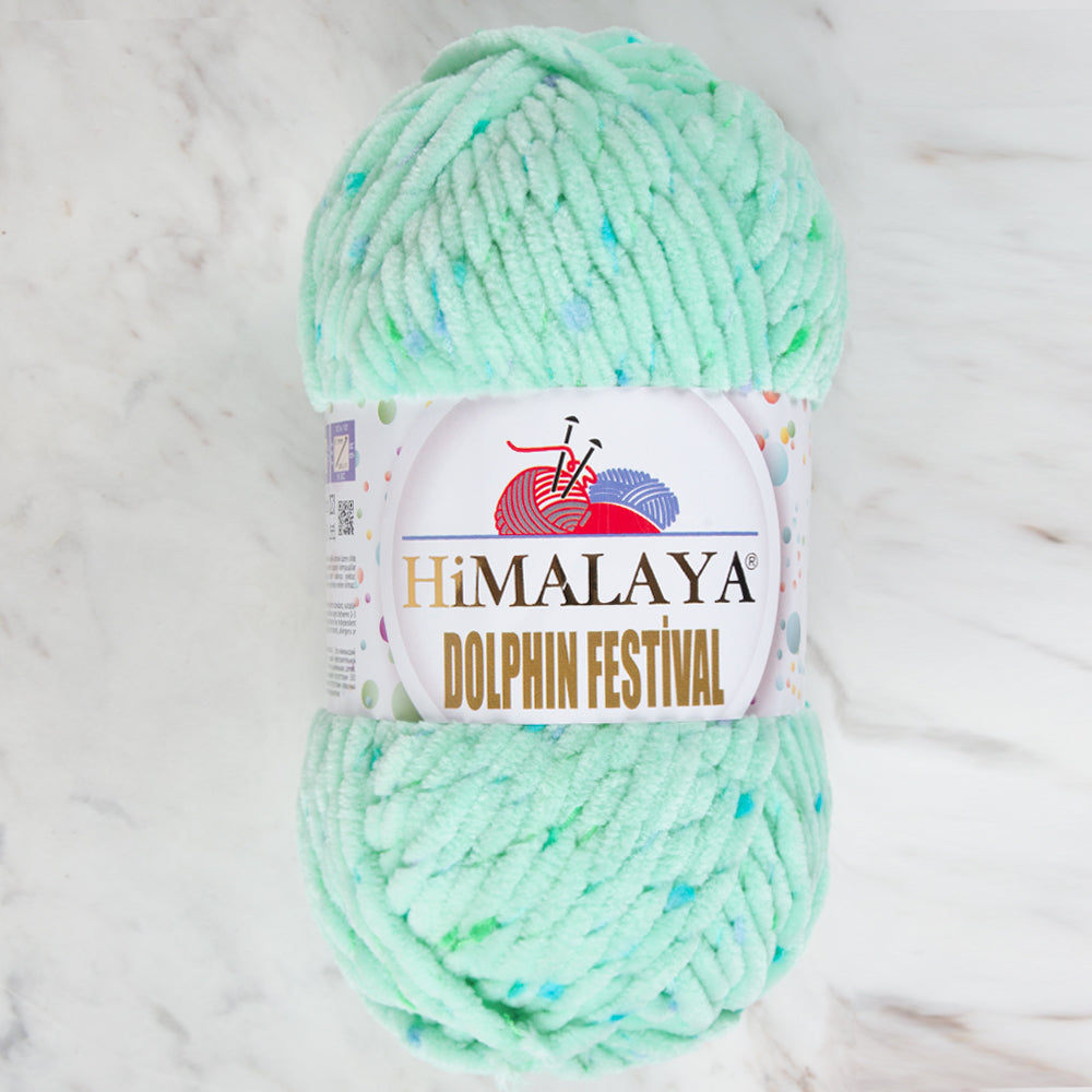 Himalaya Dolphin Festival Knitting Yarn, Green - 81145