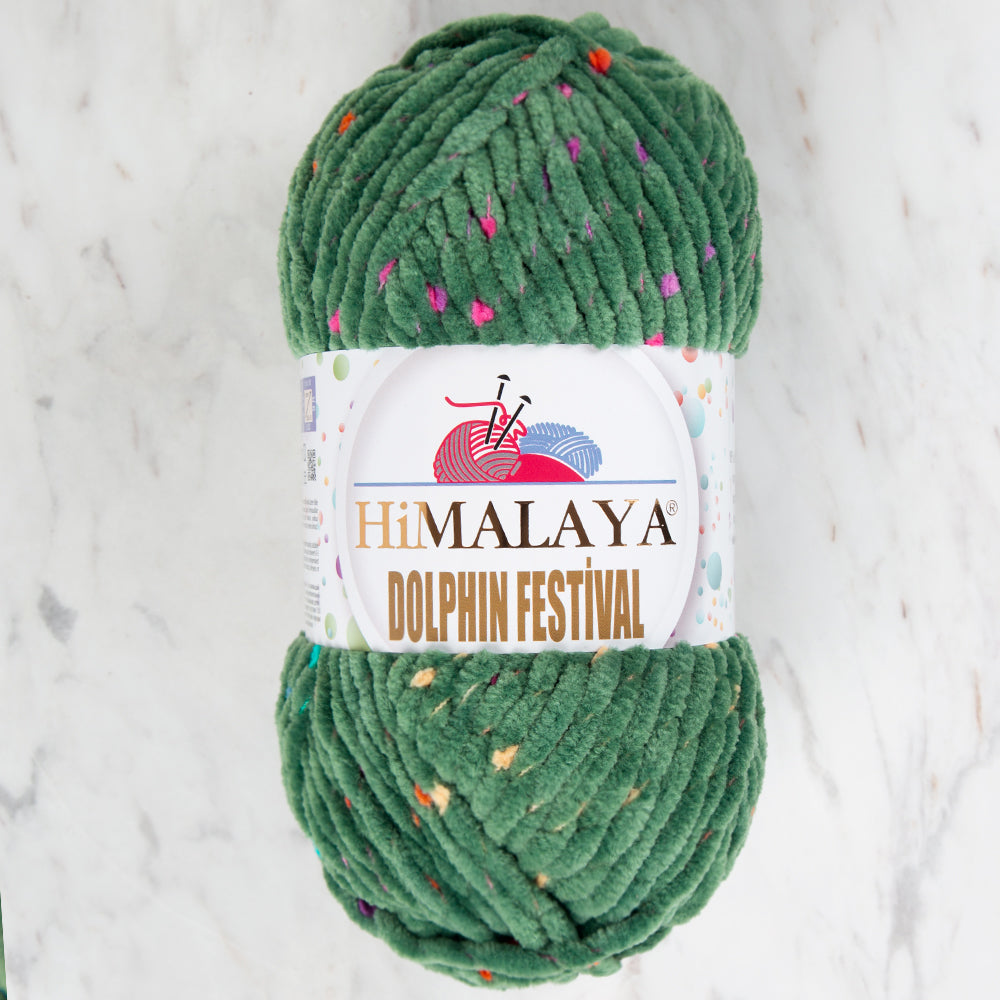 Himalaya Dolphin Festival Knitting Yarn, Green - 81160