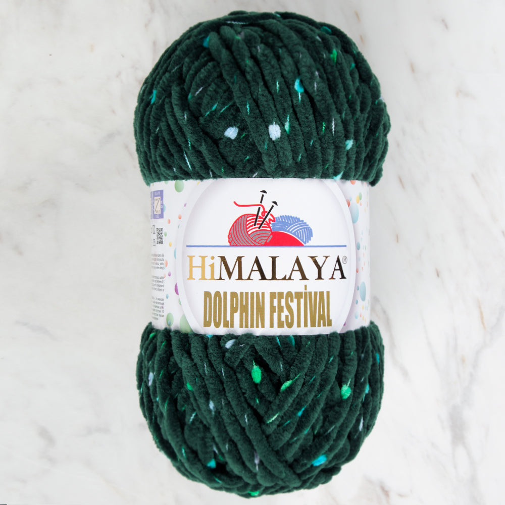 Himalaya Dolphin Festival Knitting Yarn, Dark Green - 81162