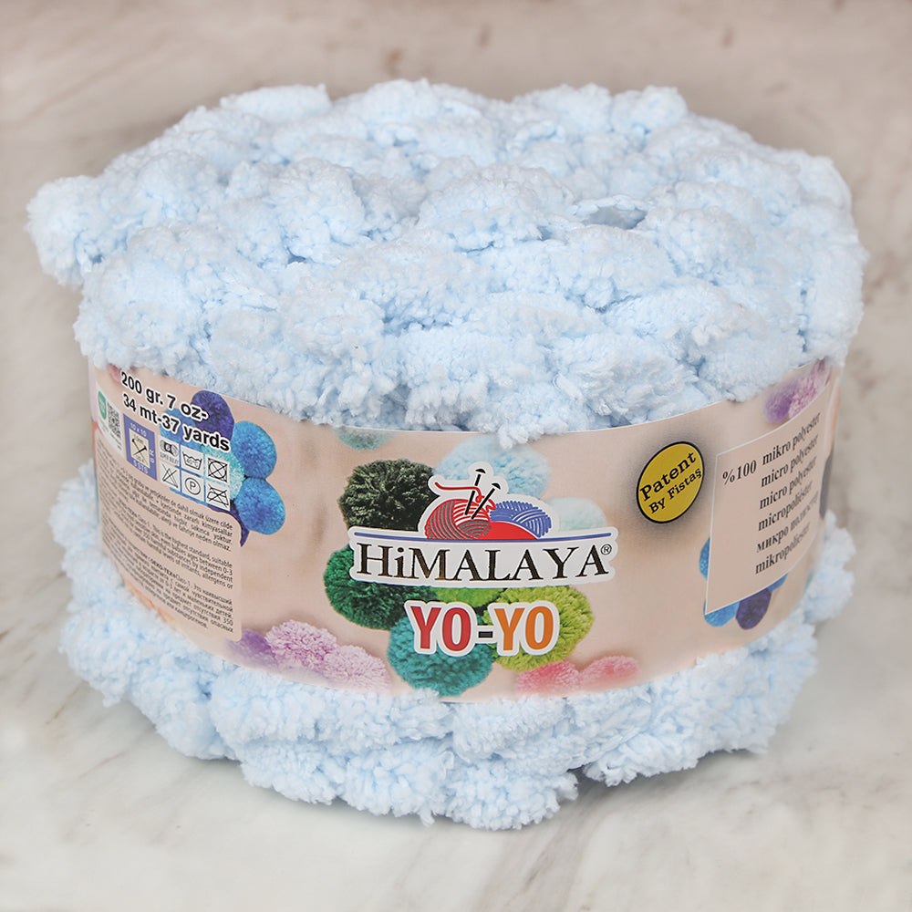 Himalaya Yo-Yo Colors Hand Knitting Yarn , Baby Blue - 82109