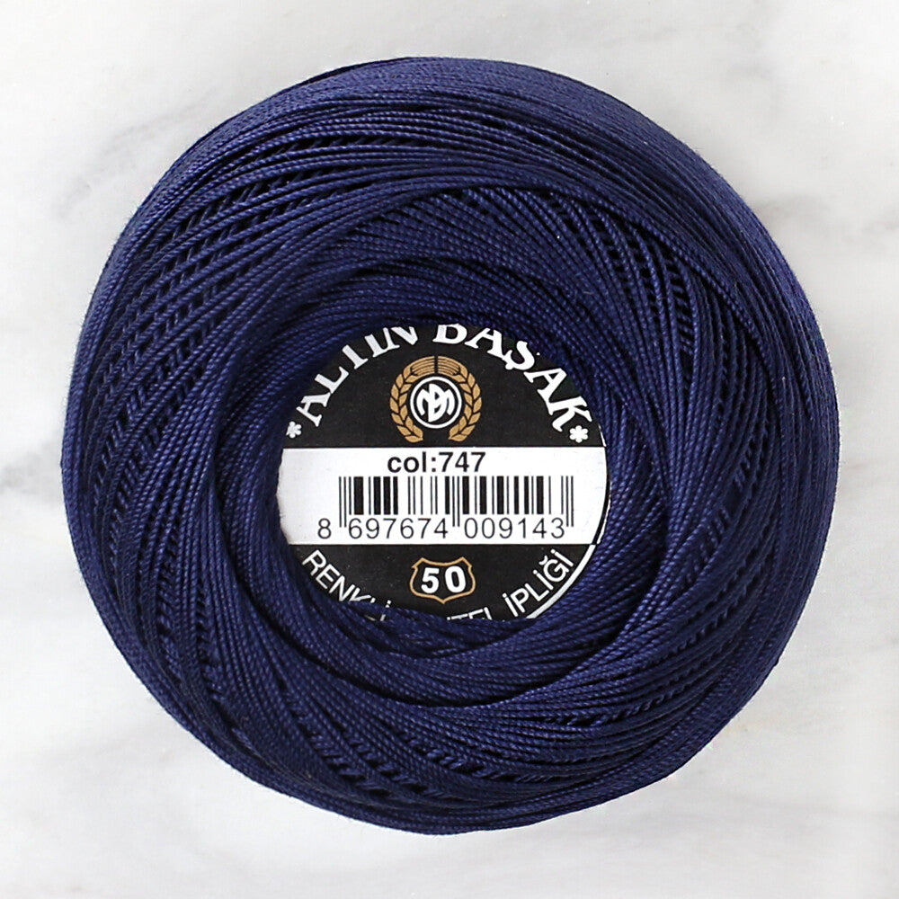 Altınbaşak Klasik No: 50 Lace Thread Ball, Navy Blue - 747 - 26