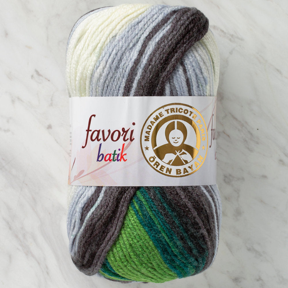 Madame Tricote Paris Favori Batik Knitting Yarn, Variegated - 903