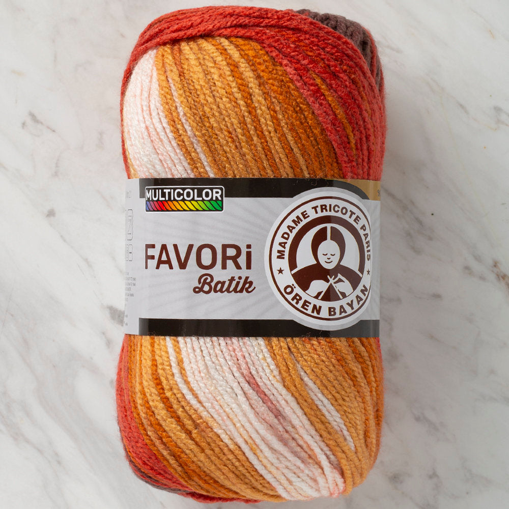 Madame Tricote Paris Favori Batik Knitting Yarn, Variegated - 907