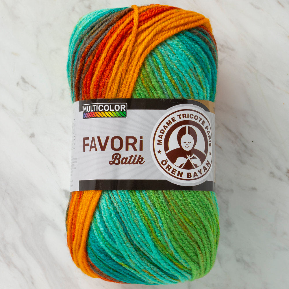 Madame Tricote Paris Favori Batik Knitting Yarn, Variegated - 908