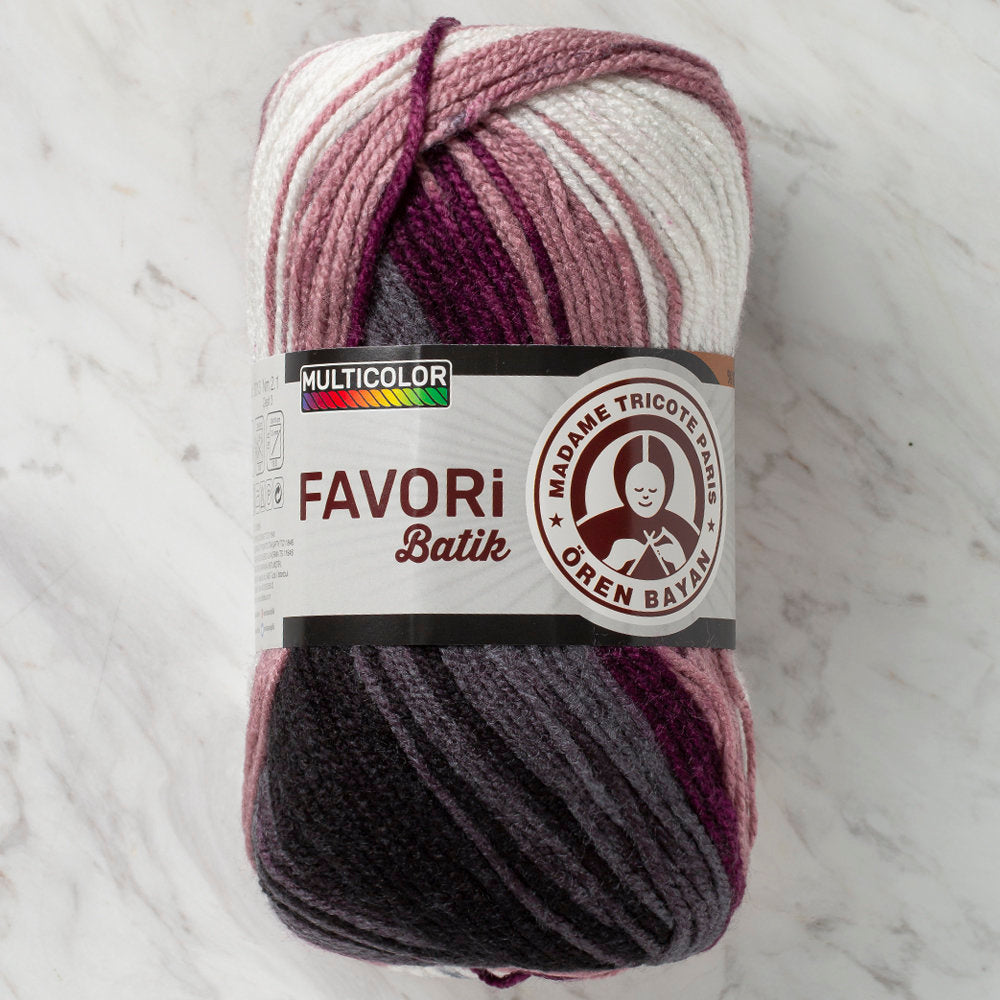 Madame Tricote Paris Favori Batik Knitting Yarn, Variegated - 909