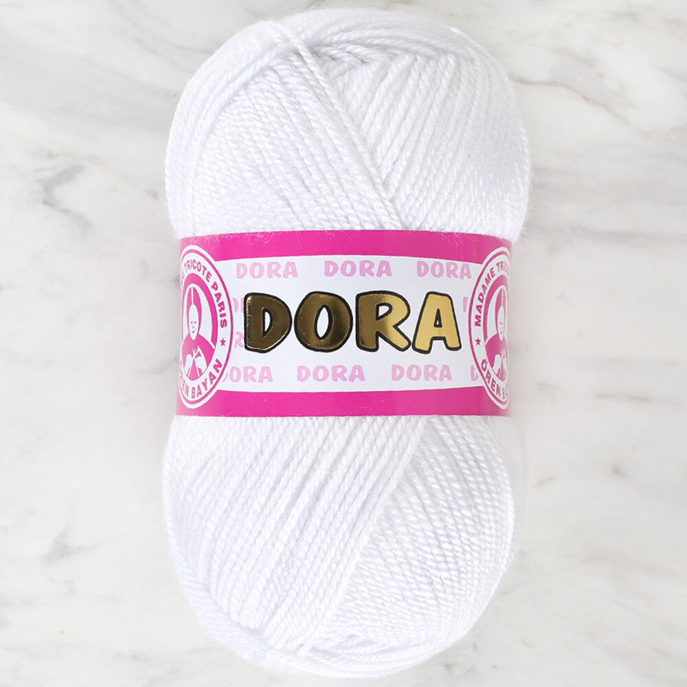 Madame Tricote Paris Dora Yarn, Optic White - 000