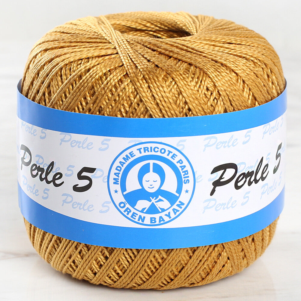 Madame Tricote Paris 5/2 Perle No:5 Lace Thread, Mustard - 6340