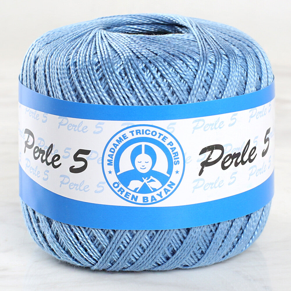 Madame Tricote Paris 5/2 Perle No:5 Lace Thread, Blue - 5799