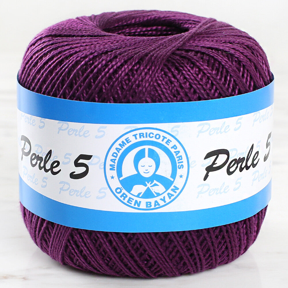 Madame Tricote Paris 5/2 Perle No:5 Lace Thread, Aubergine - 5550