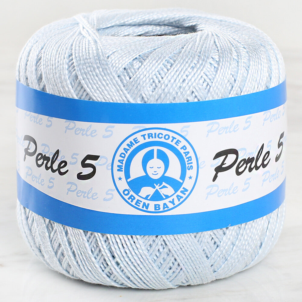 Madame Tricote Paris 5/2 Perle No:5 Lace Thread, Ice Blue - 54462