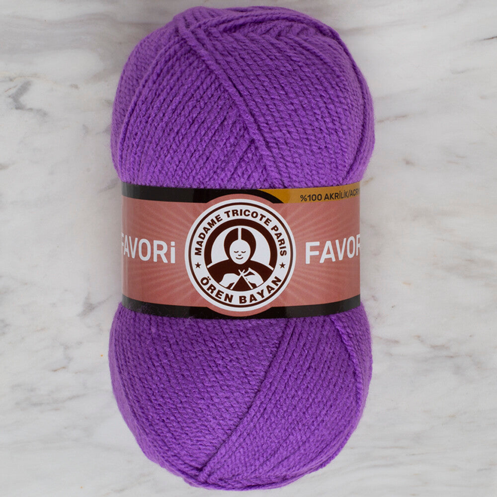 Madame Tricote Paris Favori Knitting Yarn, Purple - 059