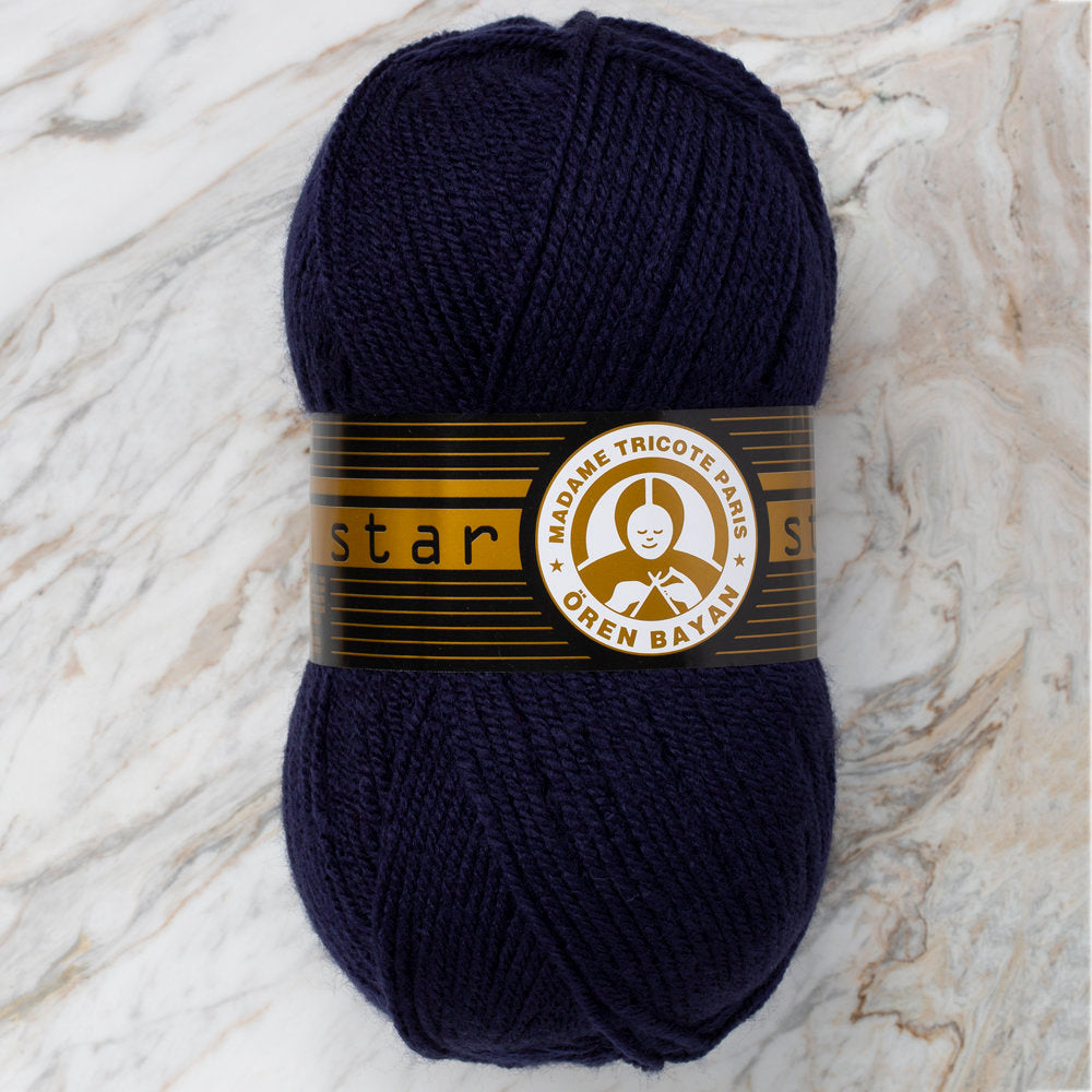 Madame Tricote Paris Star Knitting Yarn, Navy Blue - 019