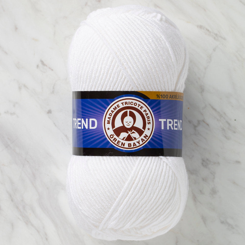 Madame Tricote Paris Trend Yarn, White - 100