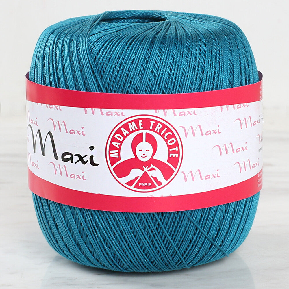 Madame Tricote Paris Maxi 10/3 Lace Thread, Petrol Blue - 4938- 328