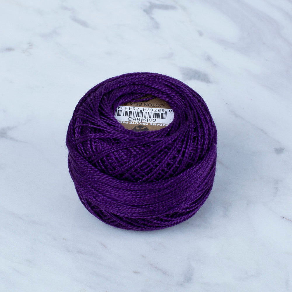 Madame Tricote Paris Koton Perle No: 8 Embroidery Thread, Aubergine - 4953