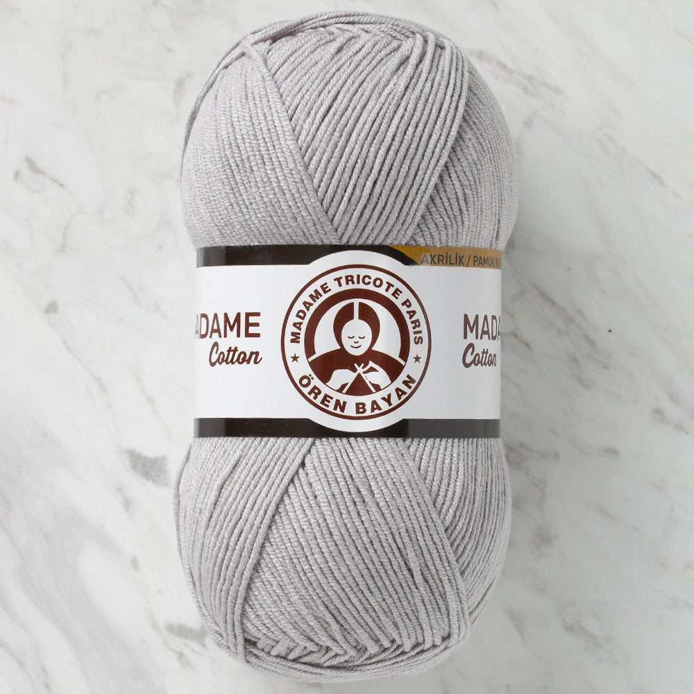 Madame Tricote Paris Madame Cotton Yarn, Grey - 001