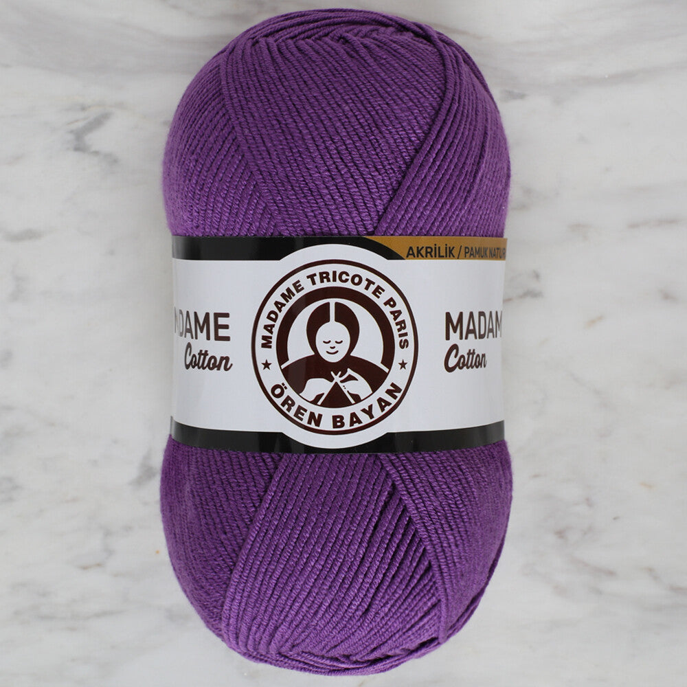 Madame Tricote Paris Madame Cotton Yarn, Purple - 021