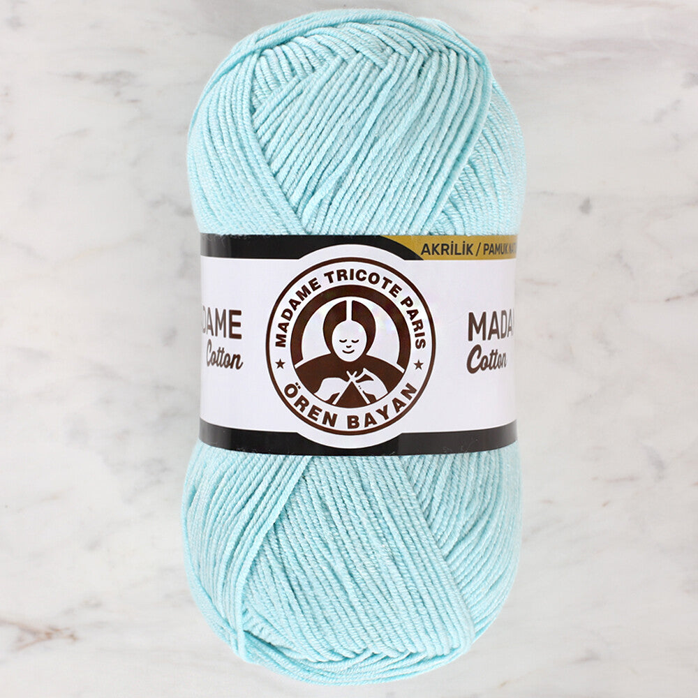 Madame Tricote Paris Madame Cotton Yarn, Cyan - 049