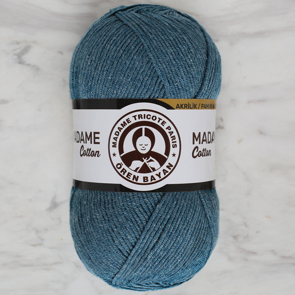 Madame Tricote Paris Madame Cotton Yarn, Petrol Blue - 050