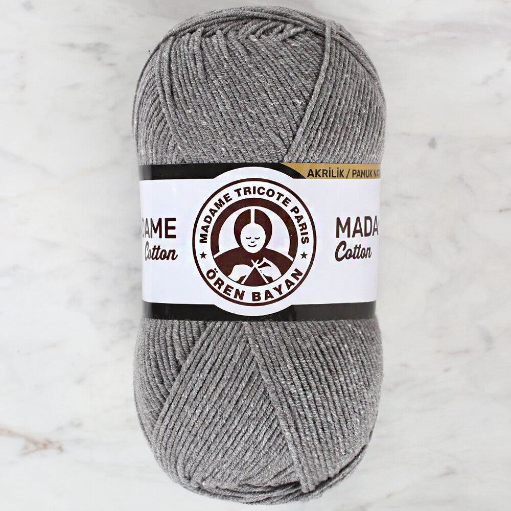 Madame Tricote Paris Madame Cotton Yarn, Grey - 051