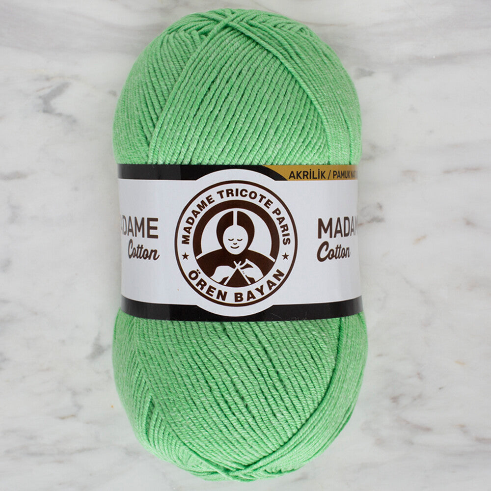 Madame Tricote Paris Madame Cotton Yarn, Green - 052