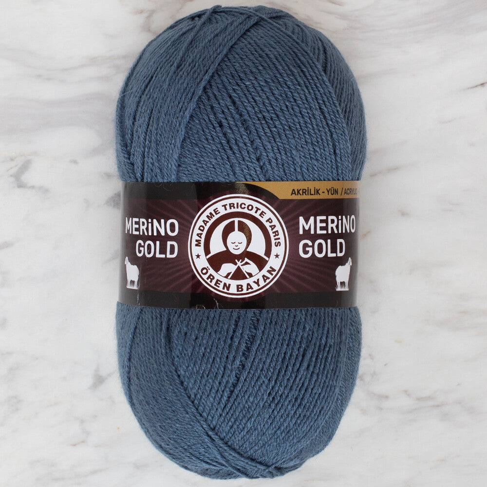 Madame Tricote Paris Merino Gold Knitting Yarn, Petrol Blue - 018