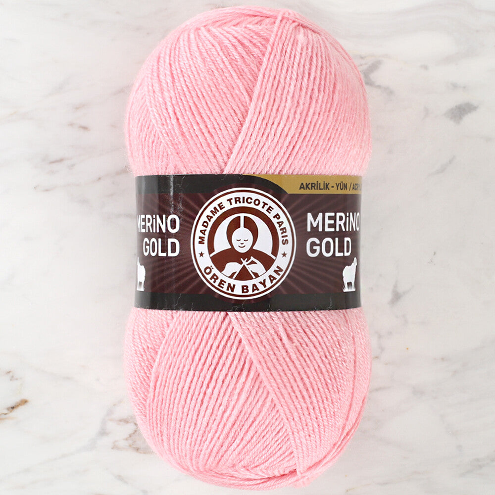 Madame Tricote Paris Merino Gold Yarn, Baby Pink - 039