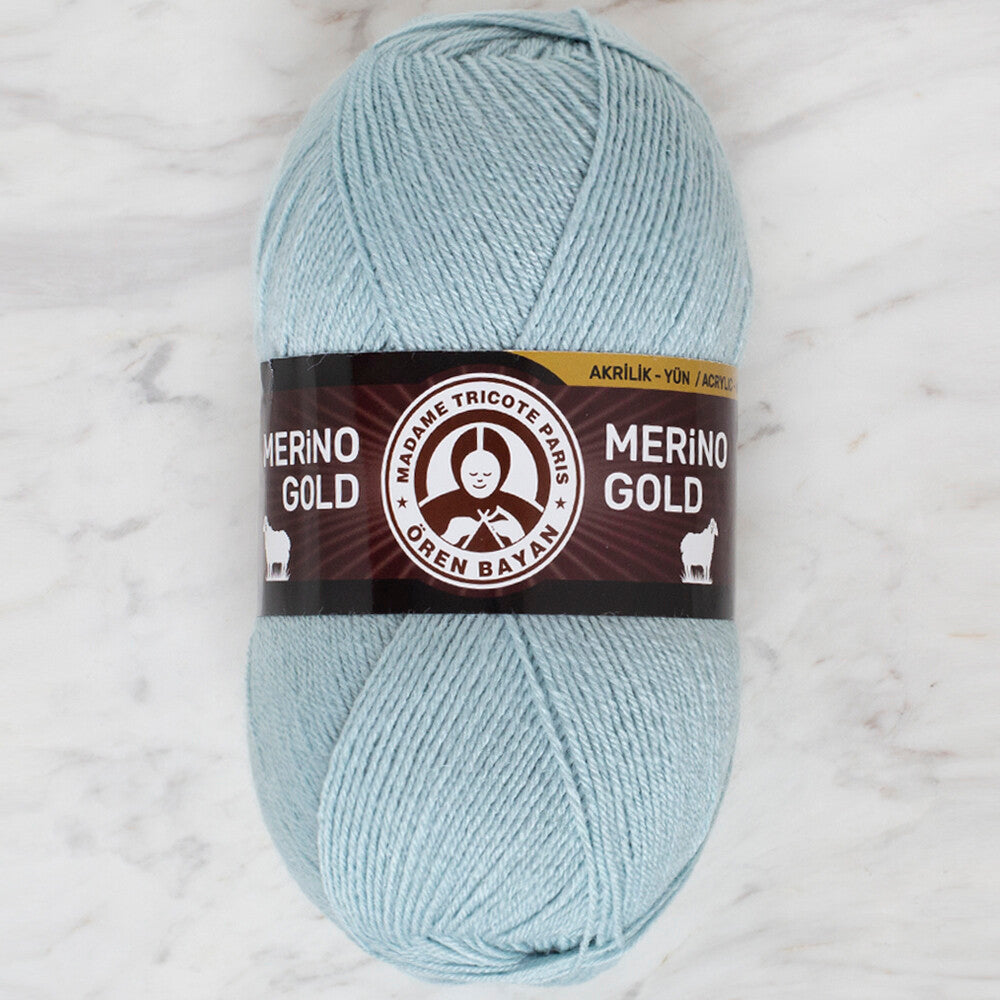 Madame Tricote Paris Merino Gold Knitting Yarn, Light Blue - 0135