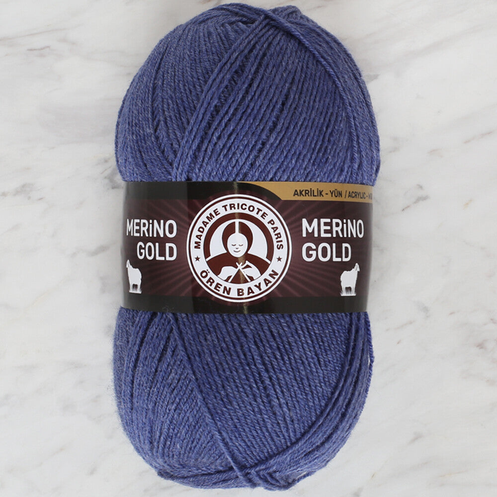 Madame Tricote Paris Merino Gold Knitting Yarn, Dark Blue  - 138