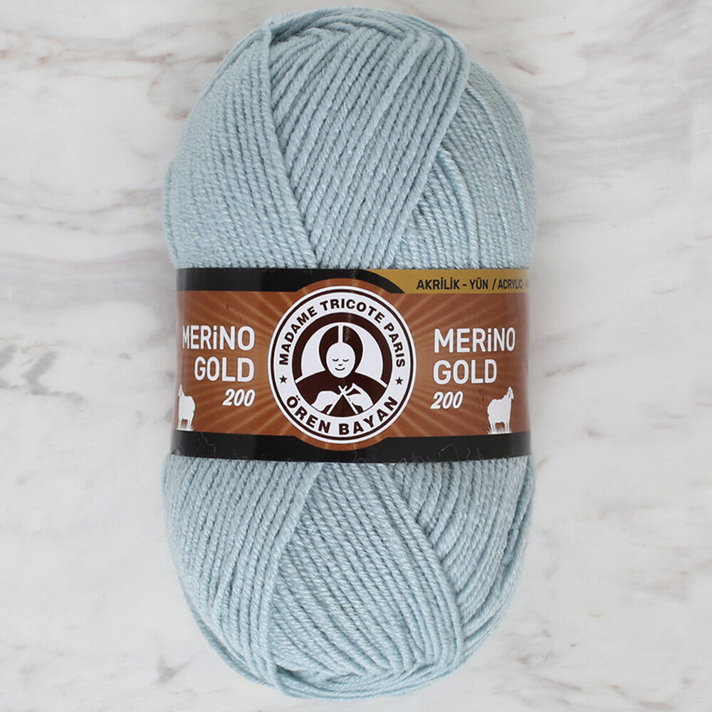 Madame Tricote Paris Merino Gold 200 Knitting Yarn, Light Blue - 135