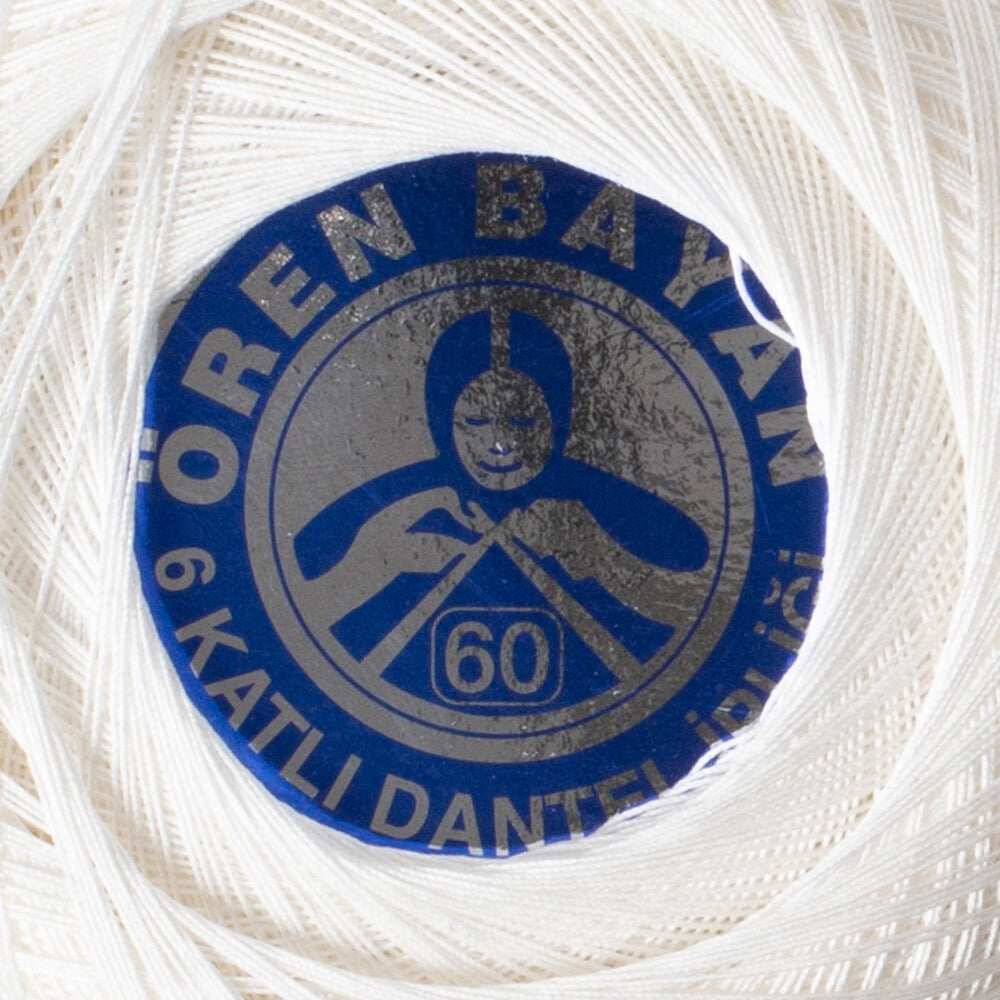 Madame Tricote Paris Süper No:60 Lace Thread Ball, White