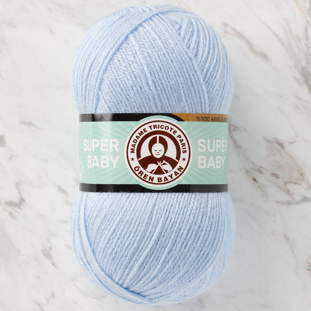 Madame Tricote Paris Super Baby Knitting Yarn, Light Blue - 117